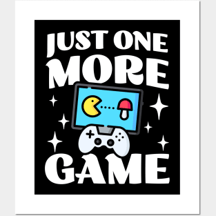 Just One More Game - Funny Gamer Saying - Controller Posters and Art